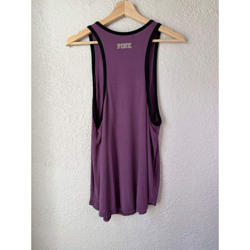Victoria's Secret PINK Super Soft Muscle Tank Purple Whatever I Tried Graphic M - Picture 2 of 4